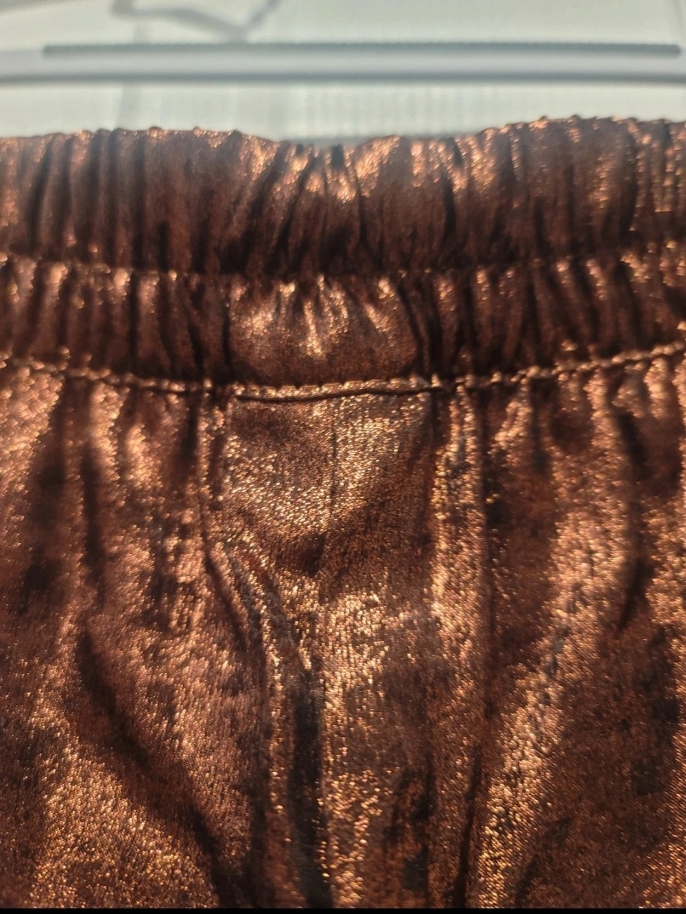 a new day Metallic Copper-Tone Wide-Leg Pants - Picture 7 of 9